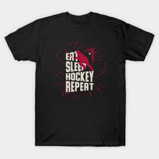 Eat Sleep Hockey Repeat Hockey Lovers T-Shirt